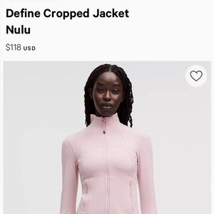 lululemon athletica Pink Define Cropped Jacket